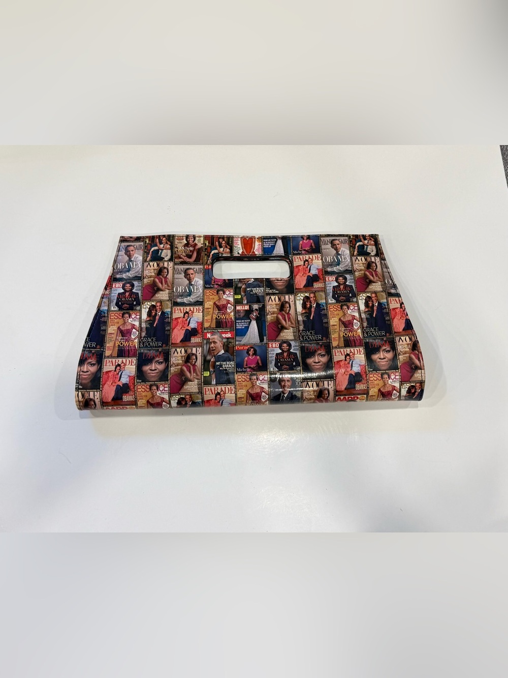 Michelle Barack Obama Magazine Collage Clutch Purse Handbag
